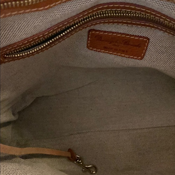 Dooney & Bourke Vintage Tan Leather Tote with Structured Design - Picture 6 of 10